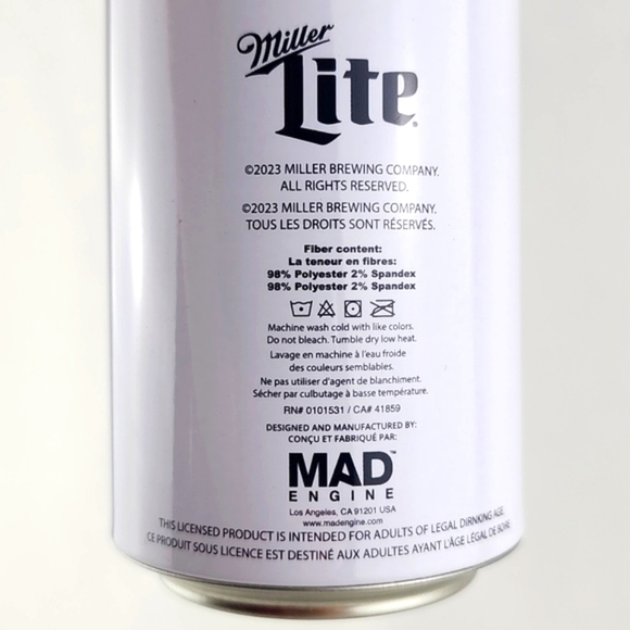 2 Pairs Crew Socks Blue Red White Miller Lite Shoe Size 8-12 - Picture 7 of 9